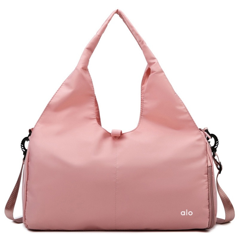 Nylon tote gym bag with shoulder strap, large capacity travel/weekend bag